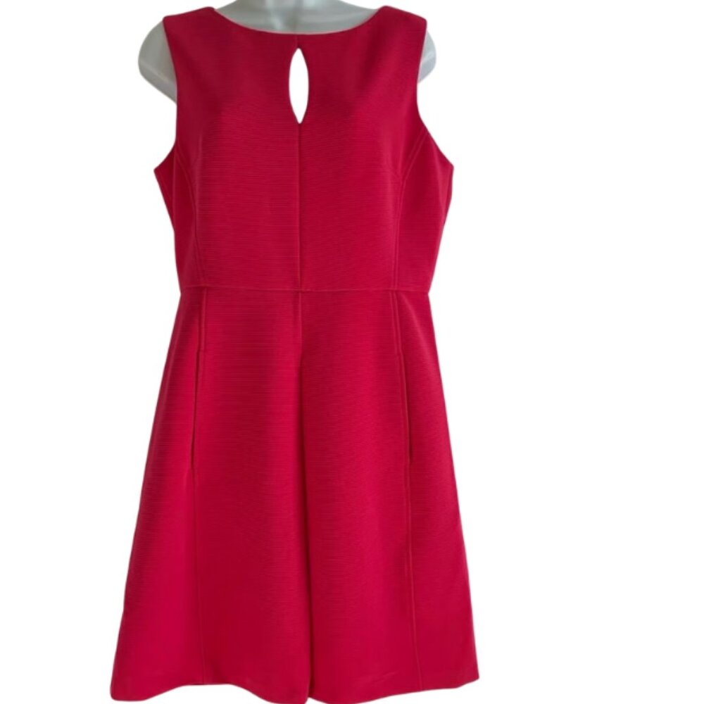 Donna Morgan Pointe Knit Dress Sleeveless Keyhole Fit & Flare Pink | Size 10